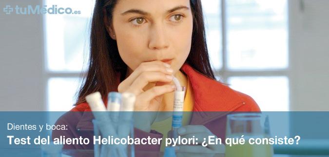 Prueba del aliento para detectar helicobacter pylori